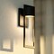 Vaxcel Sawyer Steel 1 Light Integrated LED Matte Black Contemporary Outdoor Wall Lantern Clear Glass T0743 - alternate 1